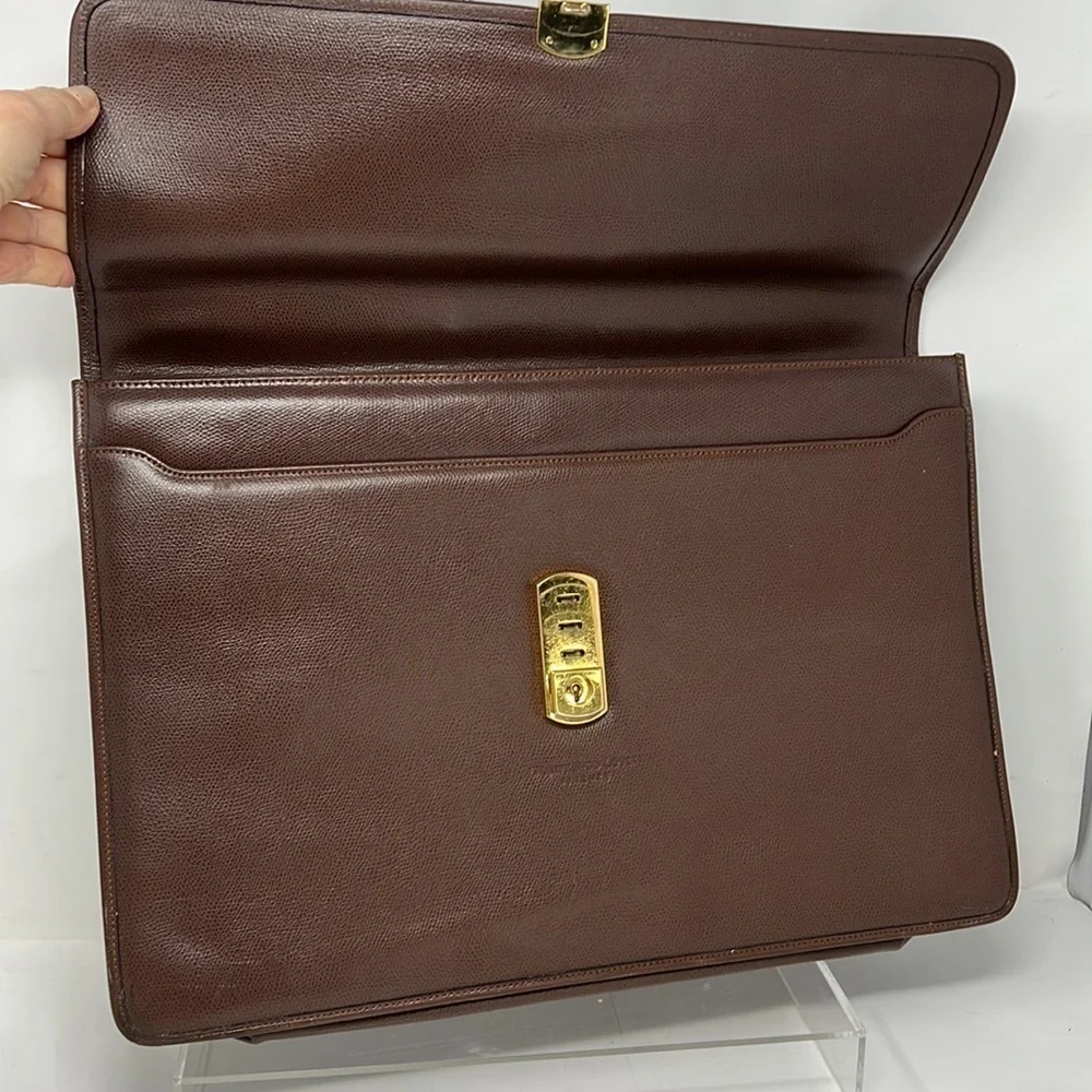 Gianfranco Lotti Firenze Top Handle Men's Women's Pebbled Leather Briefcase Bag